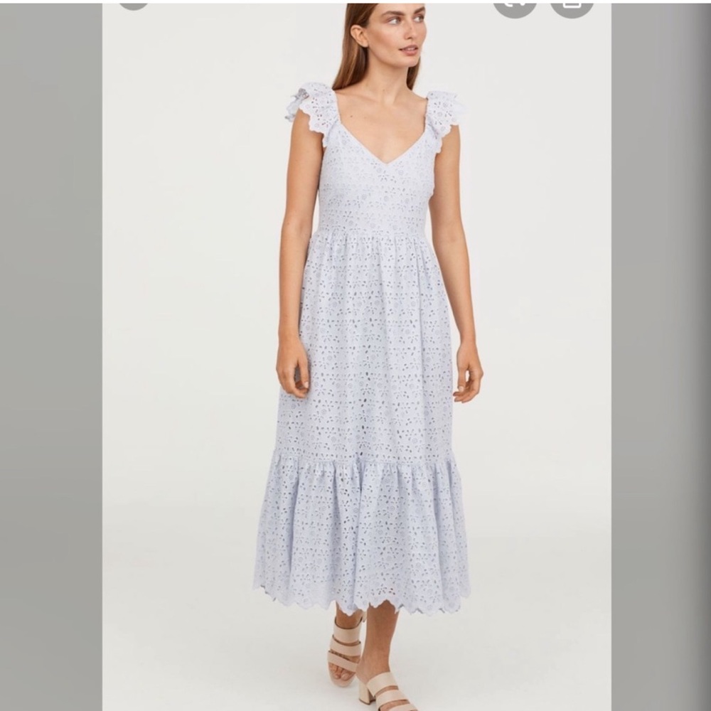 H&M Lace/Crochet Embroidered Sundress